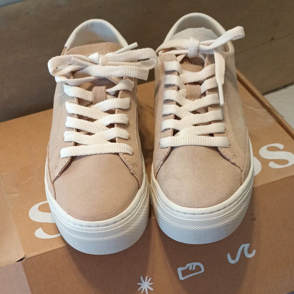 NEW Soludos Ibiza Women's Platform Sneaker Sand Tan 6 - Picture 9 of 14